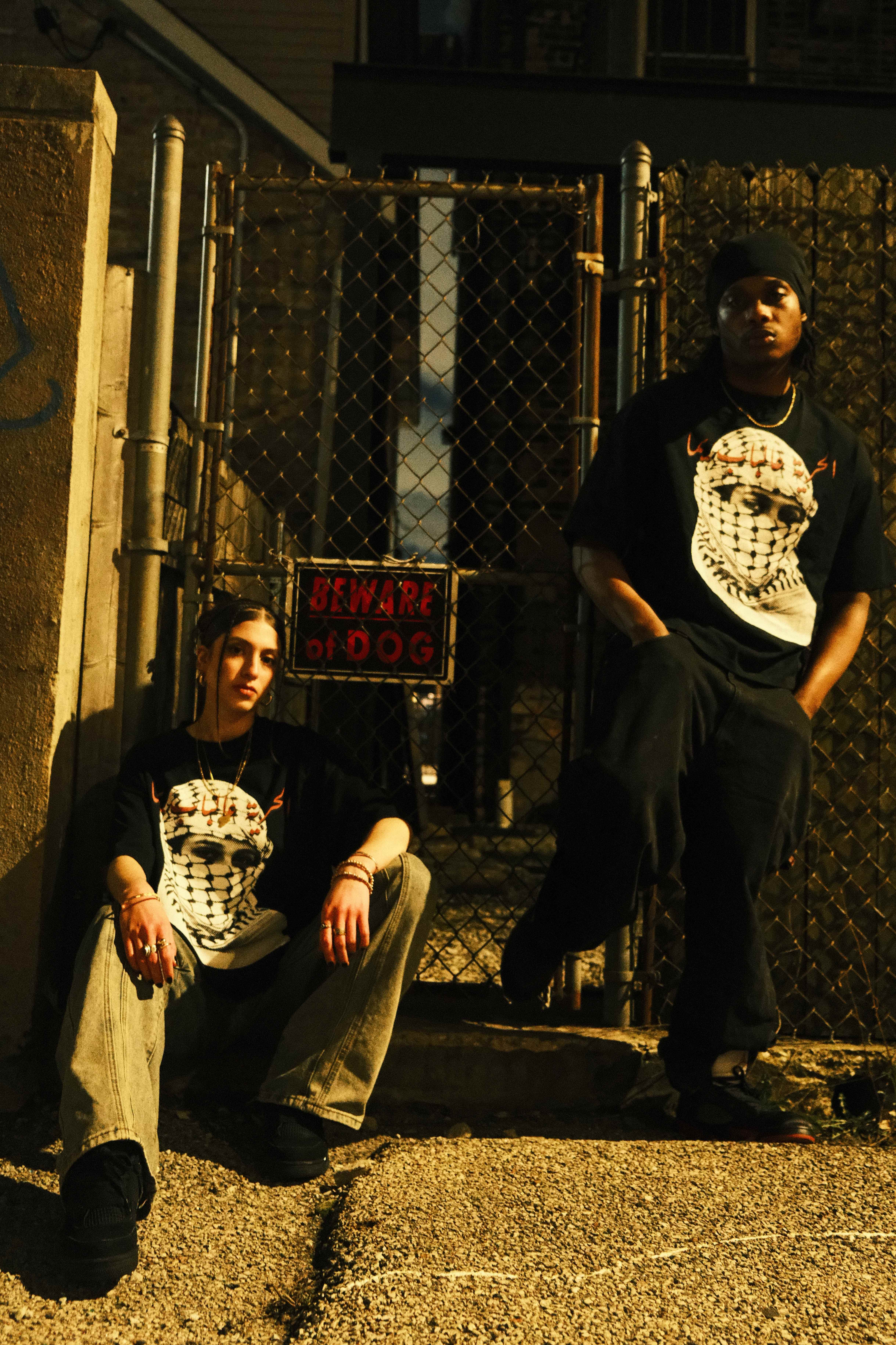 Wearing sizes Medium and Large